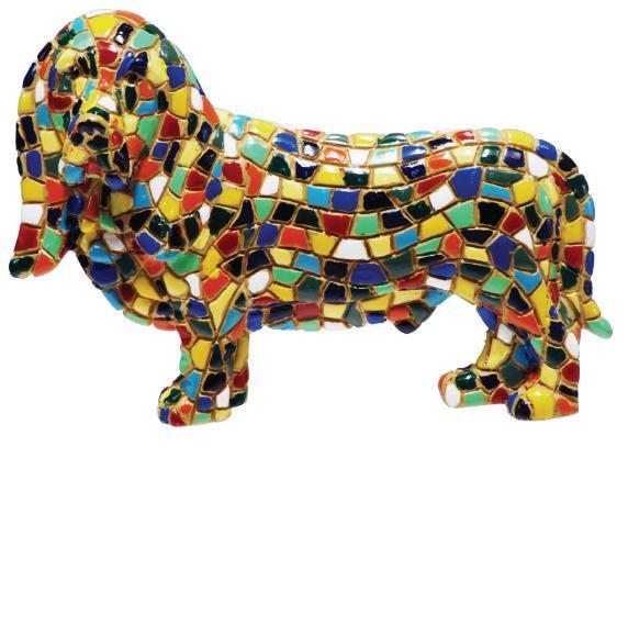 Barcino Dog Magnet 8cm Multi Colour